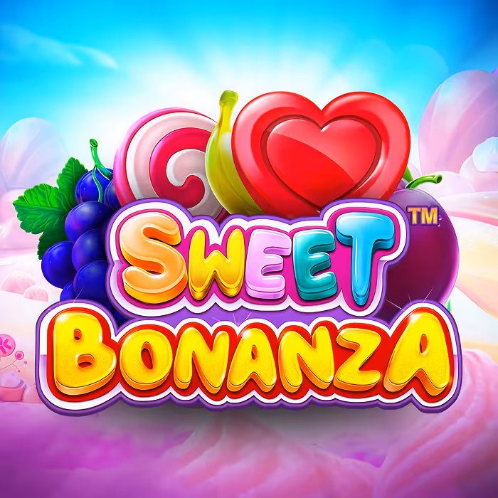 Sweet Bonanza Kaskaden-Slot mit bunten Süßigkeitssymbolen und Multiplikator-Boni