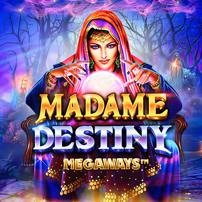 Madame Destiny mystischer Wahrsager-Slot mit Freispielen und Kristallkugel-Boni
